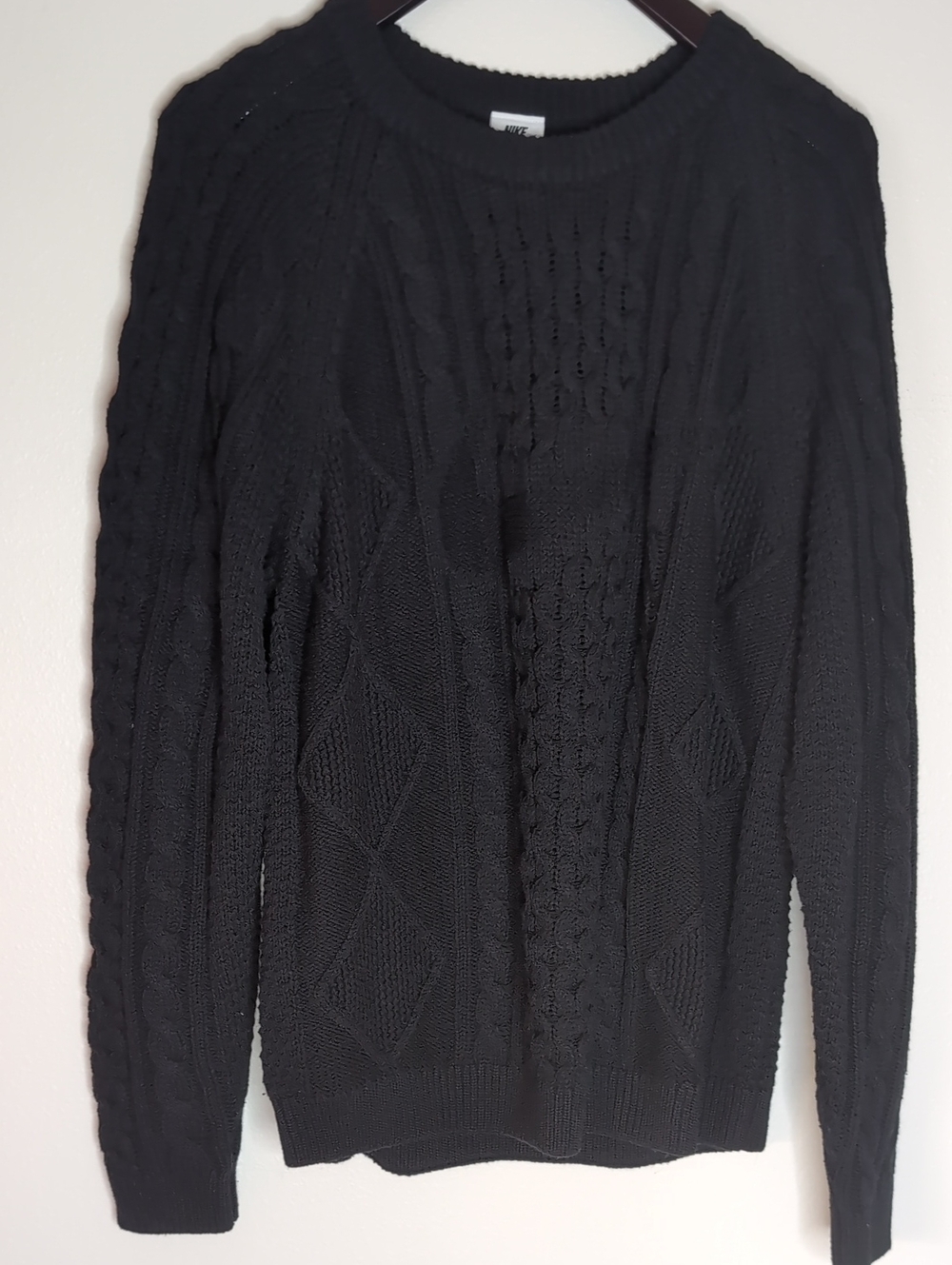 Nike Black Cable Knit Sweater
